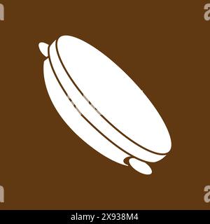 Tambourine Icon traditionelle Musikinstrumente Vektor Illustration Symbol Design Stock Vektor