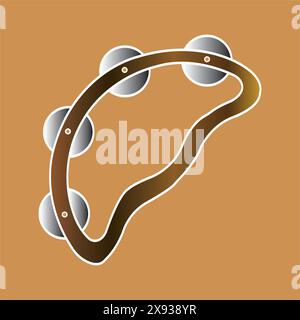 Tambourine Icon traditionelle Musikinstrumente Vektor Illustration Symbol Design Stock Vektor