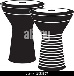 Darbuka-Ikone, ein traditionelles Percussion-Musikinstrument aus dem Nahen Osten Stock Vektor