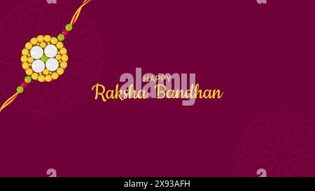 Happy Raksha Bandhan Indian Festival Rakhi Banner. Grußkarte Einladungsdesign Webdesign. Vektorabbildung. Stock Vektor