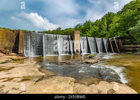 A. A. Miller Damm am Little River im Desoto State Park in der Nähe von Mentone, Alabama Stockfoto