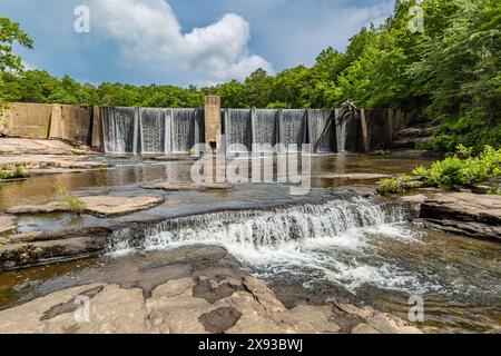 A. A. Miller Damm am Little River im Desoto State Park in der Nähe von Mentone, Alabama Stockfoto