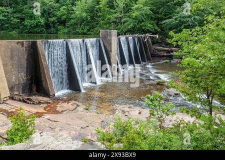 A. A. Miller Damm am Little River im Desoto State Park in der Nähe von Mentone, Alabama Stockfoto