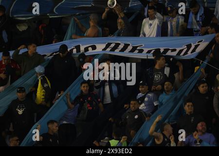 Barueri, Sao Paulo, Brasilien. Mai 2024. BARUERI(SP), 05/28/2024 FUSSBALL/MEISTERSCHAFT/ARENA/BARUERI- Belgrano Fans während des Spiels zwischen Internacional und Belgrano, gültig für die 6. Runde der Südamerikanischen Meisterschaft, die in der Arena Barueri stattfand, am Dienstag, 28. (Kreditbild: © Leco Viana/TheNEWS2 via ZUMA Press Wire) NUR REDAKTIONELLE VERWENDUNG! Nicht für kommerzielle ZWECKE! Stockfoto