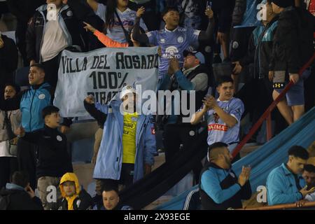 Barueri, Sao Paulo, Brasilien. Mai 2024. BARUERI(SP), 05/28/2024 FUSSBALL/MEISTERSCHAFT/ARENA/BARUERI- Belgrano Fans während des Spiels zwischen Internacional und Belgrano, gültig für die 6. Runde der Südamerikanischen Meisterschaft, die in der Arena Barueri stattfand, am Dienstag, 28. (Kreditbild: © Leco Viana/TheNEWS2 via ZUMA Press Wire) NUR REDAKTIONELLE VERWENDUNG! Nicht für kommerzielle ZWECKE! Stockfoto