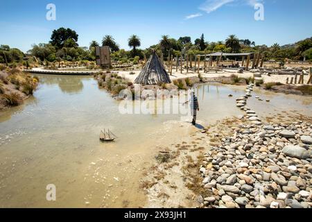 Bild von Tim Cuff. 13. Februar 2024. Flut am ehemaligen Modellierteich, heute Spielpark Te Pa Harakeke, Nelson, Neuseeland. Stockfoto