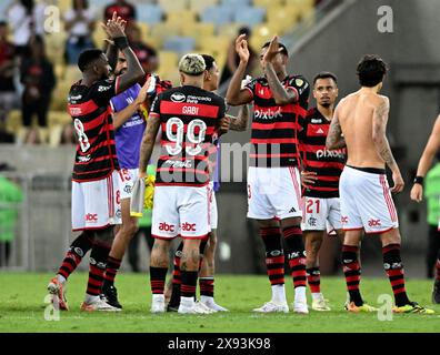 Copa Libertadores - Flamengo vs Millonarios, Rio de Janeiro, Brasilien - 29. Mai 2024 Pedro von Flamengo feiert nach einem Treffer während einer Copa Libertadore Stockfoto