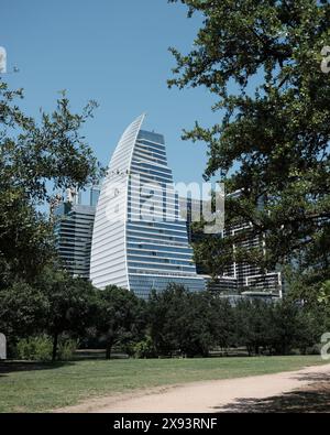 Google Tower 185 in Austin Texas Stockfoto