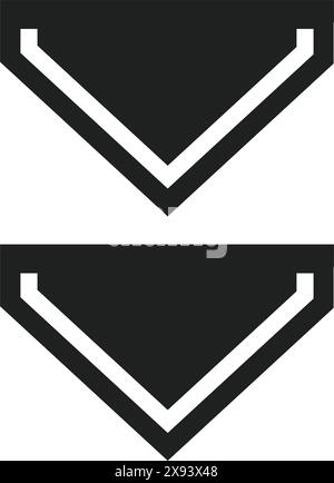 Bildlauf nach unten durch das Symbol Stock Vektor