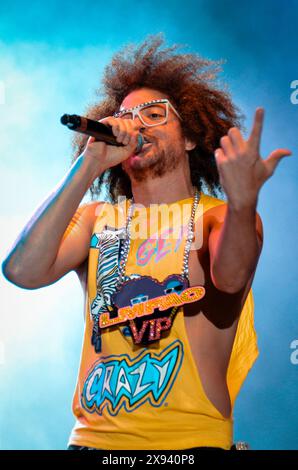 Redfoo - LMFAO, V2012, Hylands Park, Chelmsford, Essex, Großbritannien - 19. August 2012 Stockfoto