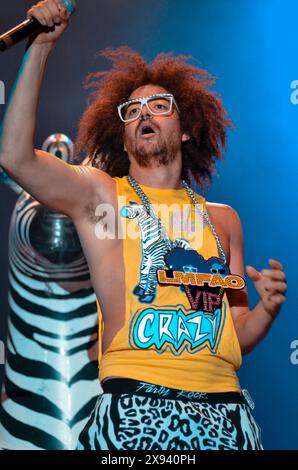 Redfoo - LMFAO, V2012, Hylands Park, Chelmsford, Essex, Großbritannien - 19. August 2012 Stockfoto