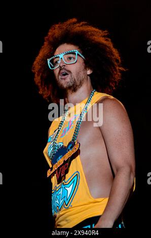 Redfoo - LMFAO, V2012, Hylands Park, Chelmsford, Essex, Großbritannien - 19. August 2012 Stockfoto