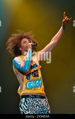 Redfoo - LMFAO, V2012, Hylands Park, Chelmsford, Essex, Großbritannien - 19. August 2012 Stockfoto