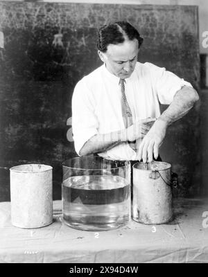 Harry Houdini Makes Spirit Hands, 1923 – in dieser Sequenz von Fotografien demonstrierte Houdini, wie Geisthände, die bei Seancen erschienen, von weniger ätherischen Wesen gemacht wurden. Stockfoto