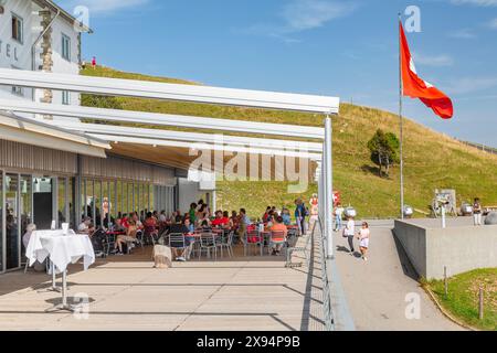 Cafe im Berghotel Rigi-Kulm, Rigi-Kulm Berg, Vierwaldstättersee, Kanton Luzern, Schweiz, Europa Stockfoto