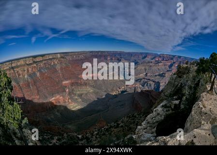 Blick auf den Grand Canyon im Mondlicht vom Abyss Overlook, Grand Canyon Nationalpark, UNESCO-Weltkulturerbe, Arizona, Vereinigte Staaten von Amerika Stockfoto