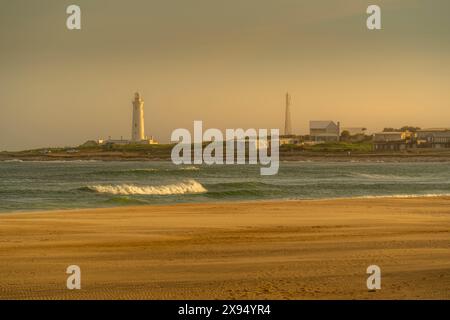 Blick auf Seal Point Lighthouse, Cape St. Francis, Eastern Cape Province, Südafrika, Afrika Stockfoto
