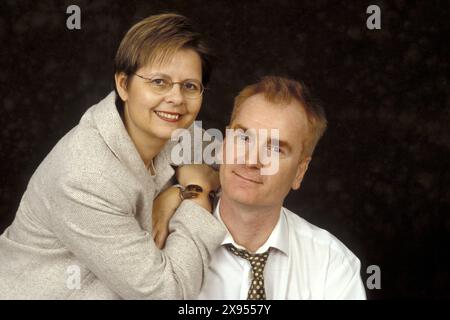 Caroline CUMERLATO et Denis ROUSSEAU - Datum : 20000301 ©John Foley/Opale.Photo Stockfoto