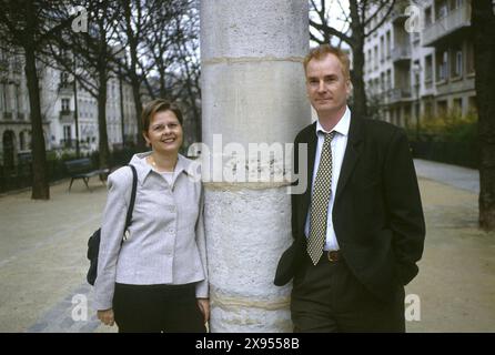 Caroline CUMERLATO et Denis ROUSSEAU - Datum : 20000301 ©John Foley/Opale.Photo Stockfoto