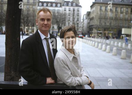 Caroline CUMERLATO et Denis ROUSSEAU - Datum : 20000301 ©John Foley/Opale.Photo Stockfoto