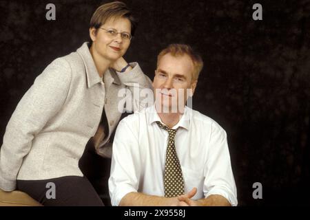 Caroline CUMERLATO et Denis ROUSSEAU - Datum : 20000301 ©John Foley/Opale.Photo Stockfoto