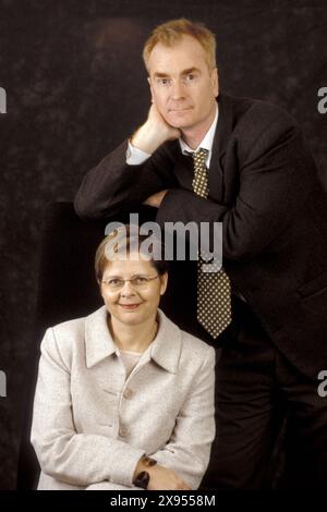 Caroline CUMERLATO et Denis ROUSSEAU - Datum : 20000301 ©John Foley/Opale.Photo Stockfoto