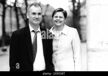 Caroline CUMERLATO et Denis ROUSSEAU - Datum : 20000301 ©John Foley/Opale.Photo Stockfoto