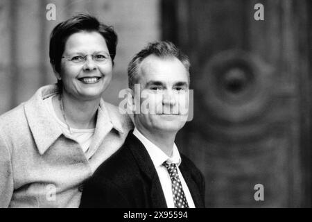 Caroline CUMERLATO et Denis ROUSSEAU - Datum : 20000301 ©John Foley/Opale.Photo Stockfoto