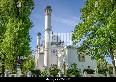 Minarett, Moschee, Brienner Straße, Wilmersdorf, Berlin, Deutschland, Minarett, Moschee, Brienner Straße, Wilmersdorf, Berlin, Deutschland Stockfoto