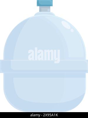 Flaches Design-Symbol einer blauen Propangasflasche, isoliert auf weißem Hintergrund Stock Vektor