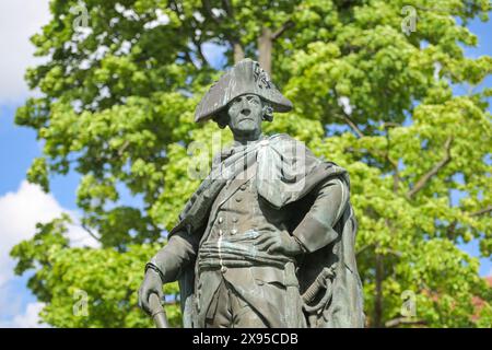 Denkmal für Friedrich den Großen, neuer Flügel, Schloss Charlottenburg, Spandauer Damm, Charlottenburg, Berlin, Deutschland, Denkmal Friedrich der große, neuer Stockfoto