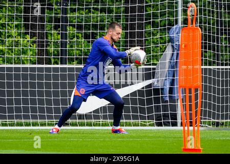 Zeist, Niederlande. Mai 2024. ZEIST, NIEDERLANDE - 29. MAI: Niederländischer Torhüter Justin Bijlow während eines Trainings der niederländischen Männer-Fußballmannschaft vor der EURO 2024 auf dem KNVB-Campus am 29. Mai 2024 in Zeist, Niederlande. (Foto von Rene Nijhuis/Orange Pictures) Credit: Orange Pics BV/Alamy Live News Stockfoto