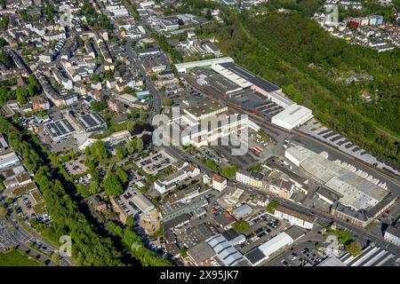 Luftbild, Gewerbegebiet Berliner Straße, Haspe, Hagen, Ruhrgebiet, Nordrhein-Westfalen, Deutschland ACHTUNGxMINDESTHONORARx60xEURO *** Luftaufnahme, Gewerbegebiet Berliner Straße, Haspe, Hagen, Ruhrgebiet, Nordrhein-Westfalen, Deutschland ATTENTIONxMINDESTHONORARx60xEURO Stockfoto