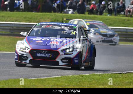 Ronan Pearson, Hyundai i30N, Team Bristol Street Motors, BTCC, British Touring Car Championship, Runde Acht der Saison 2024, Snetterton, Norwich, Stockfoto