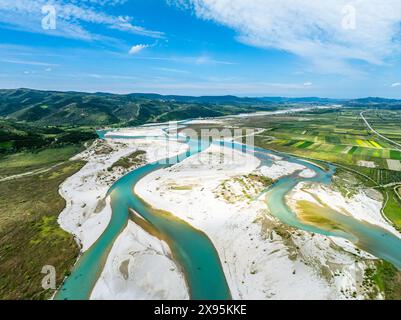 Nationalpark Vjosa River, Wild River, Albanien, Europa Stockfoto