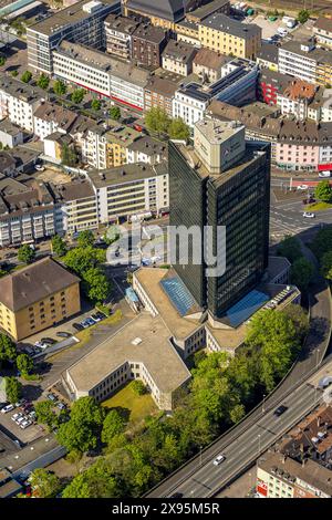 Luftbild, Agentur für Arbeit Hochhaus Turm, Mittelstadt, Hagen, Ruhrgebiet, Nordrhein-Westfalen, Deutschland ACHTUNGxMINDESTHONORARx60xEURO *** Luftansicht, Arbeitsagentur Hochhaus, Innenstadt, Hagen, Ruhrgebiet, Nordrhein-Westfalen, Deutschland ATTENTIONxMINDESTHONORARx60xEURO Stockfoto