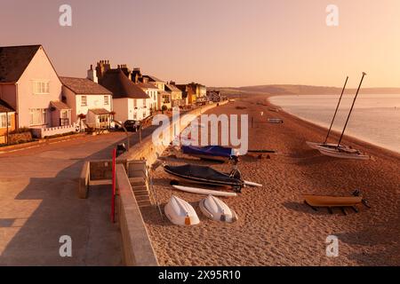 England, Devon, Torcross und Slapton Sands at Dawn Stockfoto