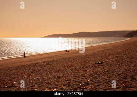 England, Devon, Torcross und Slapton Sands at Dawn Stockfoto