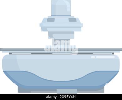 Zeitgenössische und stilvolle Vektorillustration eines modernen Badezimmerwaschbecken mit Wasserhahn und Wasserhahn, perfekt für Innenarchitektur, Wohnungsverbesserung und Renovierungsprojekte Stock Vektor