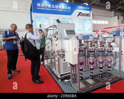 PEKING, CHINA - 29. MAI 2024 - Besucher besuchen die 21. China International Scientific Instruments and Laboratory Equipment Exhibition in Peking, Chi Stockfoto