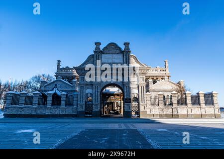 Altes russisches Gebäude in Heihe, Heilongjiang, China, Asien Stockfoto