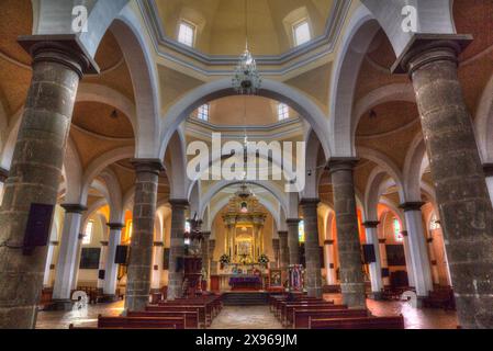 Innenraum von Capilla Real, Kloster von San Gabriel Arcangel, 1520, Cholula, Puebla State, Mexiko, Nordamerika Stockfoto