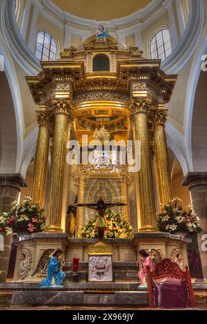 Innenraum von Capilla Real, Kloster von San Gabriel Arcangel, 1520, Cholula, Puebla State, Mexiko, Nordamerika Stockfoto