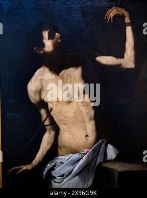 Saint Sebastian, Gemälde von Jose de Ribera El Españoleto (17. Jahrhundert), Museum der Schönen Künste, Sevilla, Spanien Stockfoto