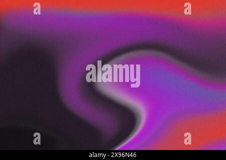 Abstrakter Hintergrund mit dunklen und lila Tönen und glattem, körnigem Verlauf Stockfoto