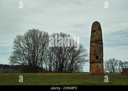 Gollenstein Menhir bei Blieskastel, Saarland, Alter ca. 4000 Jahre Stockfoto