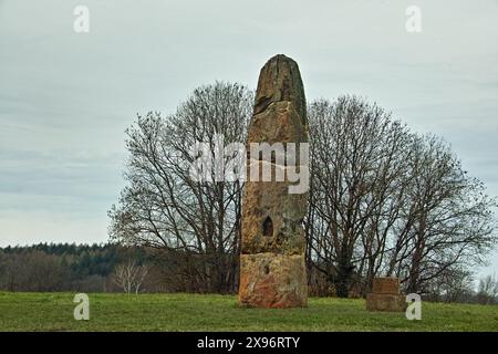 Gollenstein Menhir bei Blieskastel, Saarland, Alter ca. 4000 Jahre Stockfoto