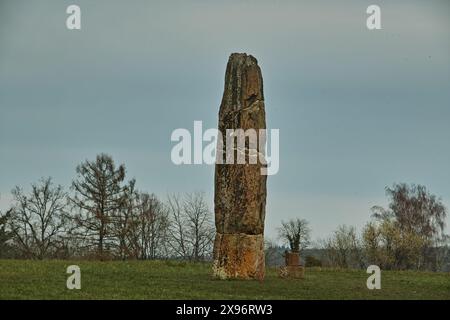 Gollenstein Menhir bei Blieskastel, Saarland, Alter ca. 4000 Jahre Stockfoto