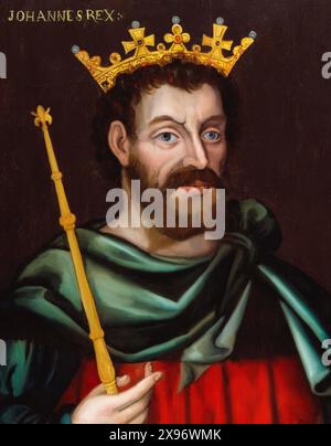 König Johann von England Porträt Stockfoto