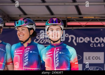 Rider of Canyon SHRAM beim Ford RideLondon Classique Women's WorldTour 2024 in Maldon, Essex, Großbritannien Stockfoto